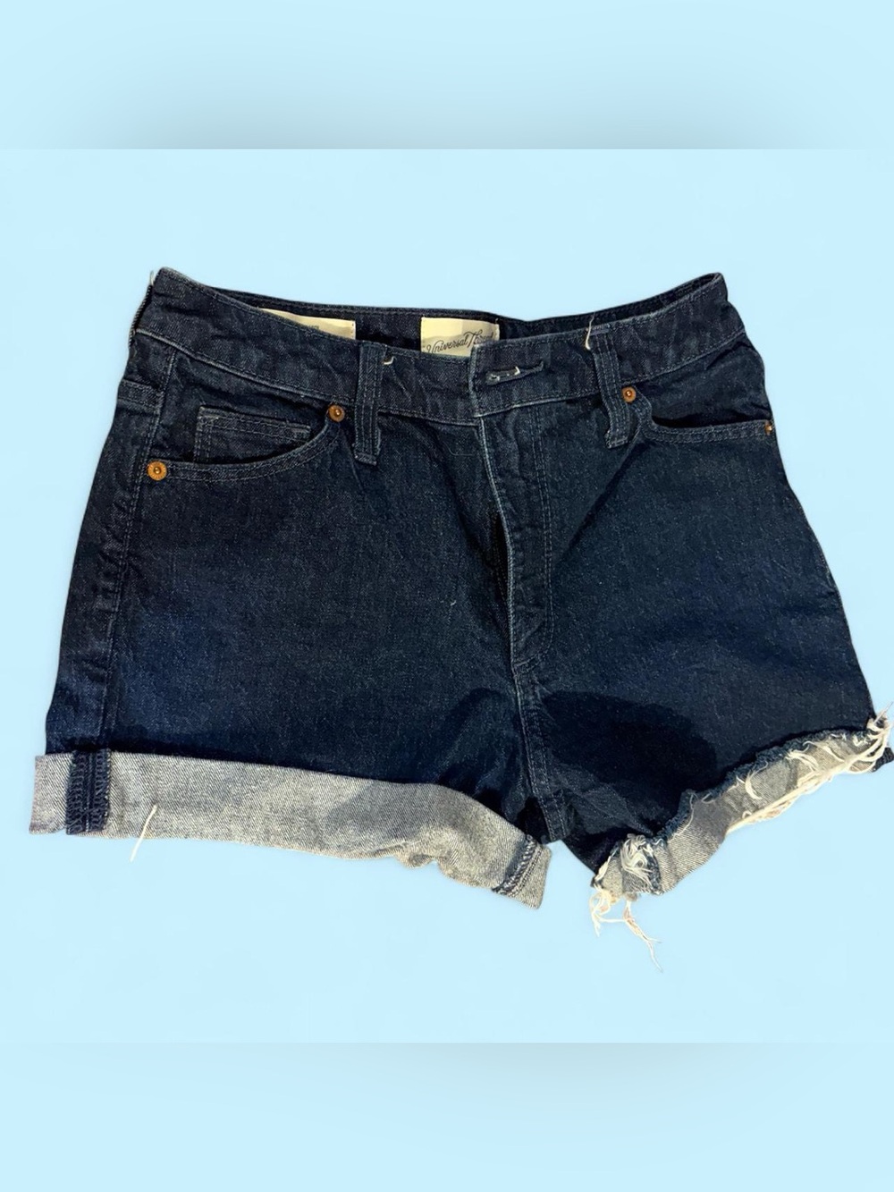 Universal Thread Dark Denim Rolled Hem Jean Shorts